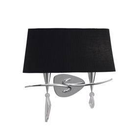Mara Polished Chrome-Black Wall Lights Mantra Armed Wall Lights Mara Polished Chrome-Black Wall Lights Mantra Armed Wall Lights